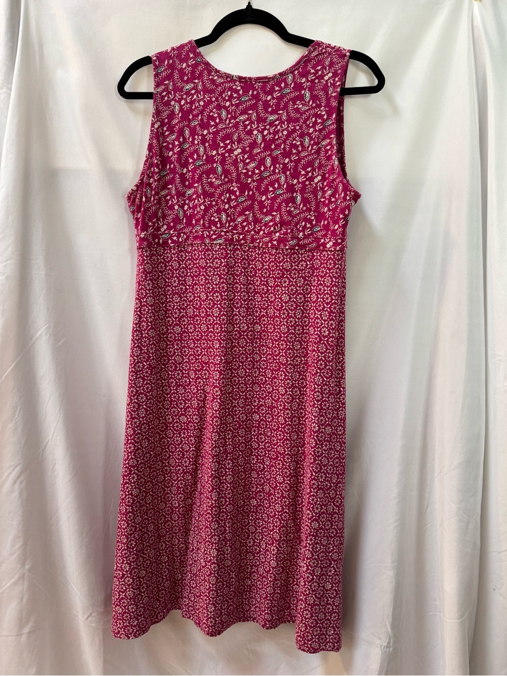 Eddie Bauer Floral Mix Surplice Faux-Wrap Midi Dress - Picture 4 of 11